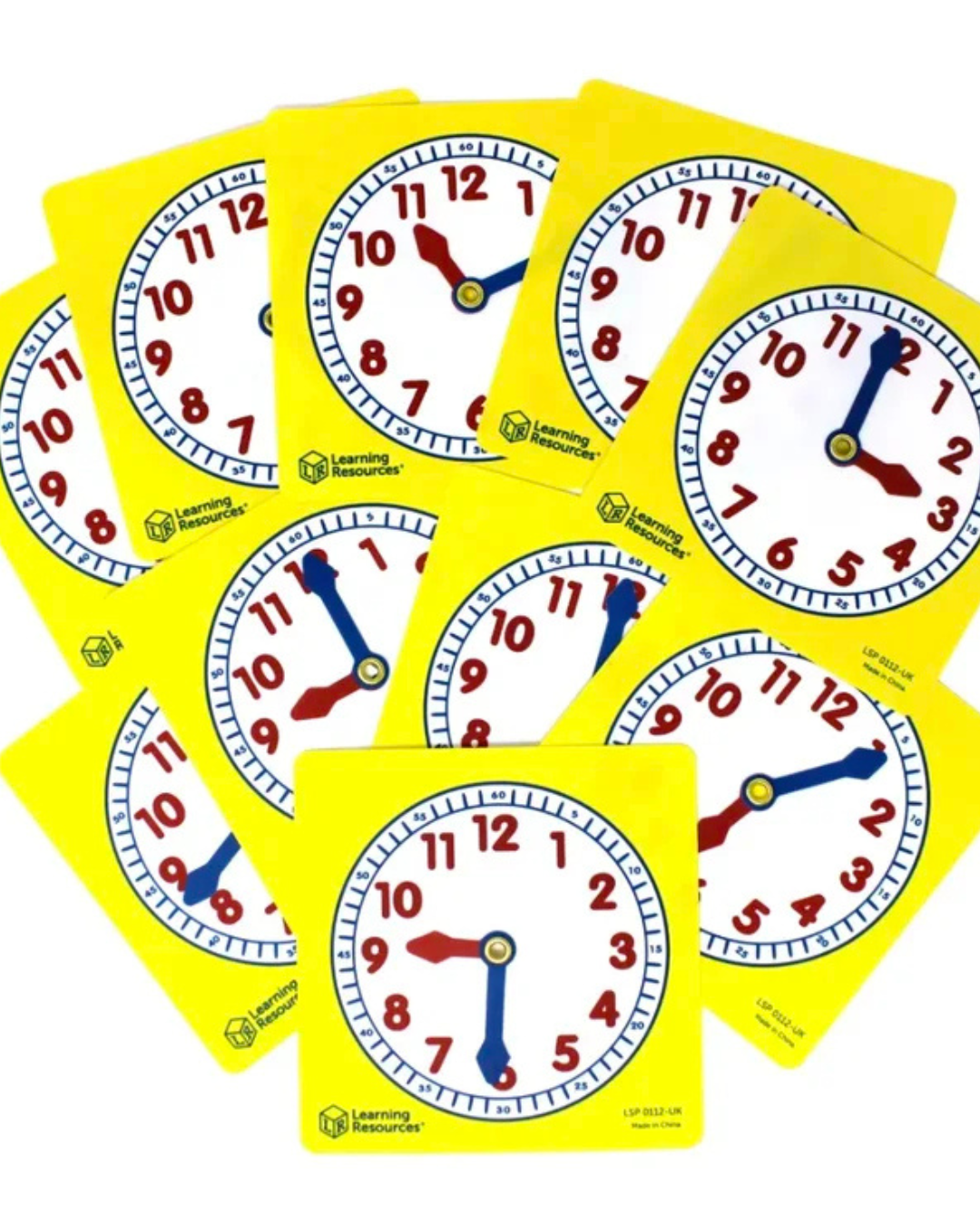Learning Resources – Ciferníky na učení času – sada 10 ks (Write & Wipe Student Clocks) 2_1